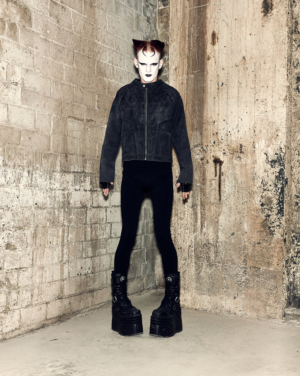 Marlon Ferry avan-garde latex moto jacket lookbook from Berlin based couture fashion designer Marlon Ferry 
