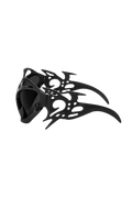 Matte black sculptural designer sunglasses with 3d shape from fashion designer Marlon Ferry 