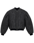 LATEX COATED BOMBER WITH RELIEF