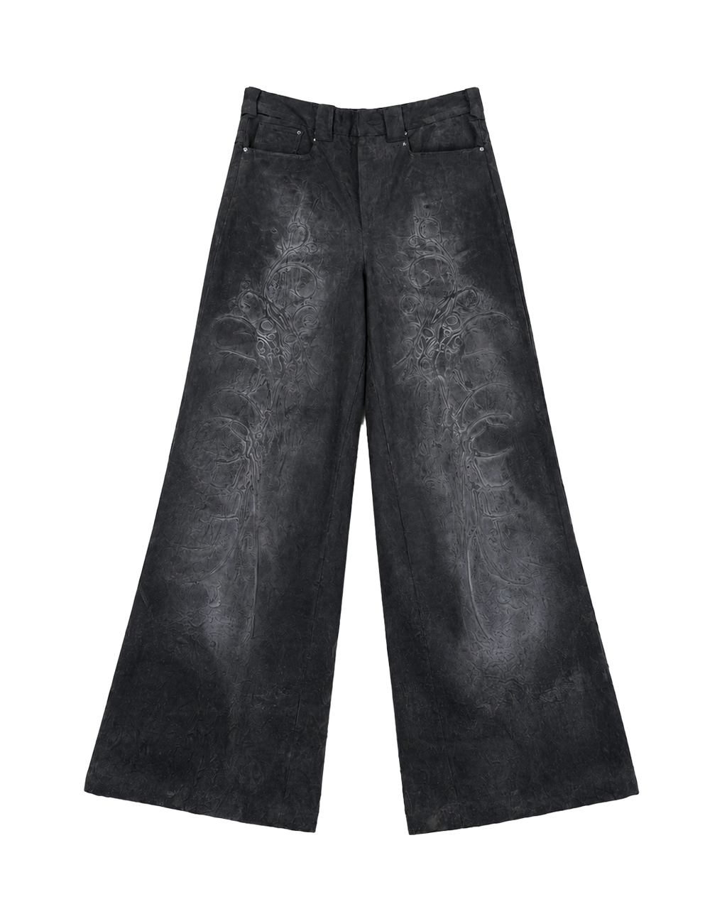 LATEX COATED JEANS WITH RELIEF
