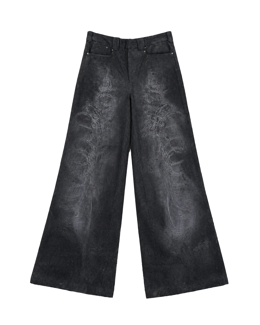 LATEX COATED JEANS WITH RELIEF