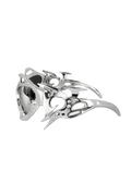 Marlon Ferry sculptural sunglasses in chrome with chrome polarized lenses